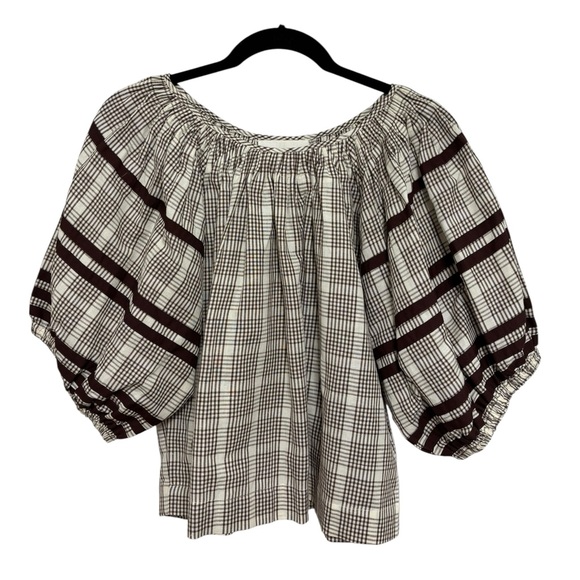 Loeffler Randall Linen Cotton Chocolate Brown Plaid Skit Set - Size L - Picture 4 of 15